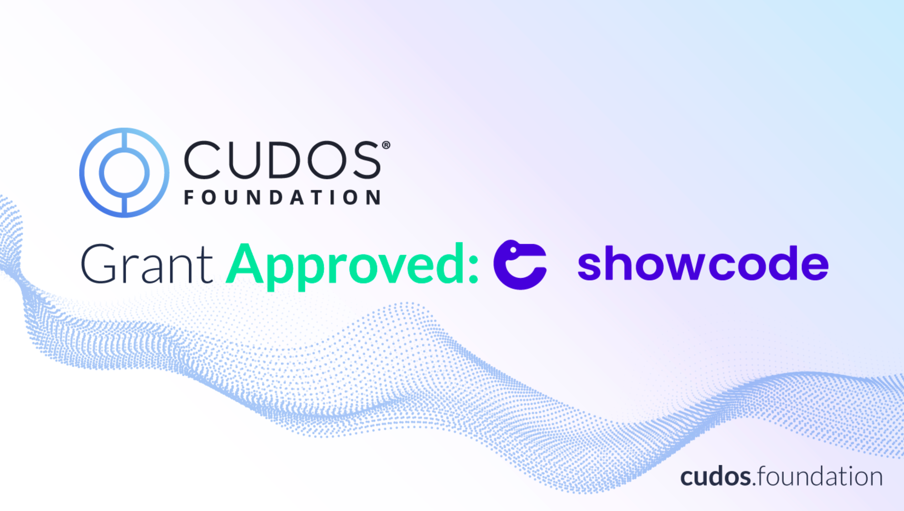 Cudos Foundation is delighted to introduce our first grant awardee – ShowCode.  